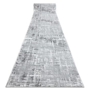 Alfombra De Pasillo Structural Mefe 8722 Dos Niveles De Vellón Gris / 70x320 Cm