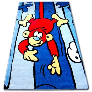 Alfombra Infantil Happy C176 Azul Mono 140x190 Cm