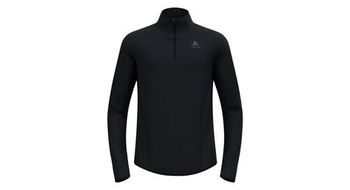 Odlo zeroweight warm 2 0 1 2 zip jersey de running para hombre negro