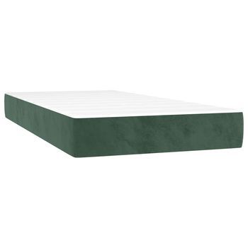 Colchón Muelles Ensacados Para Niños Firmeza Media Terciopelo Verde 80x160 Cm Vidaxl