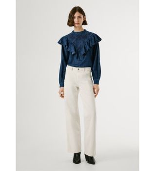 Pepe Jeans para mujer. PL2050611C1 Jeans Loose Hazel blanco (27/30), Casual, Algodón, Denim