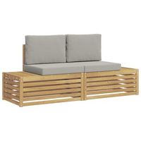 2 uds conjunto de sofas de exterior blanco vidaxl