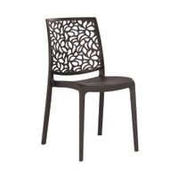 conjunto de 6 sillas de resina para interior o exterior moca