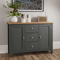 arlia oak and grey large sideboard