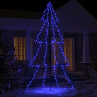 arbol de navidad  decoraciones de navidad 360 luces led interior y exterior 143x250 cm cfw147802