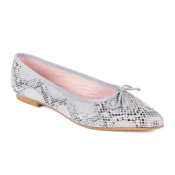 Bailarina piel boa gris