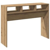 mesa consola madera de ingenieria roble artesanal 105x30x80 cm vidaxl