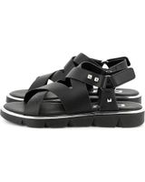 de dkny sandalias de piel dkny d6209009b negras negro