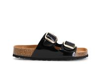 zapatilla mujer doble hebilla black 39