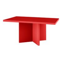 mesa de centro tablero laminado de 3cm rojo llama 100x60cm