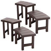 pack 4 bancos modulares intex purespa para spa circular 75x45x49 cm blanco