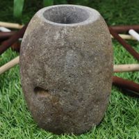 vaso de piedra de rio