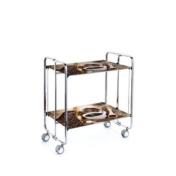 Carrito Auxiliar Plegable Bauhaus Cromado Con Ruedas – 2 Niveles Y 4 Posiciones,,41