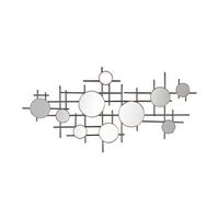 espejo de pared negro decoracion metal dorado 10 piezas 113 x 55 cm pieza de acento moderno contemporaneo diseno glamour ibos