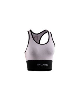 Sujetador Deportivo de Trail Lurbel Venus Top Mujer Gris Hielo/Negro