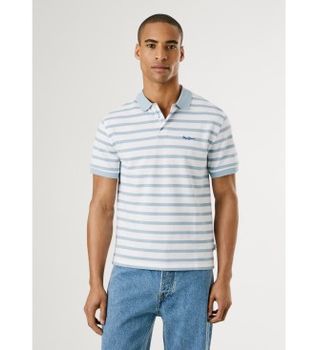 Pepe Jeans para hombre. PM542305 Polo River azul (S), Casual, Algodón, Manga corta