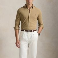 polo ralph lauren classic-fit cotton-pique shirt - xxl