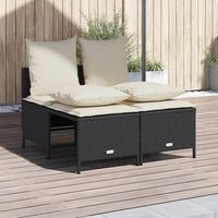 juego de sofas jardin 4 uds  mueble jardin mesa y sillas con cojines ratan sintetico negro cfw55859