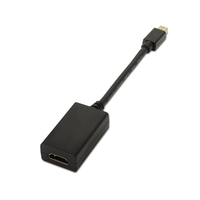 adaptador aisens mini displayport macho a hdmi tipo a hembra 15cm negro a125-0137