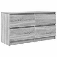 mueble de tv madera contrachapada gris sonoma 100x35x54 cm vidaxl
