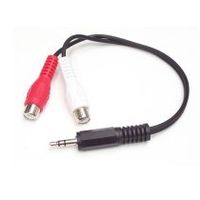 cable convertidor adaptador audio 15cm mini jack 35 mm a rca estareo - conversor