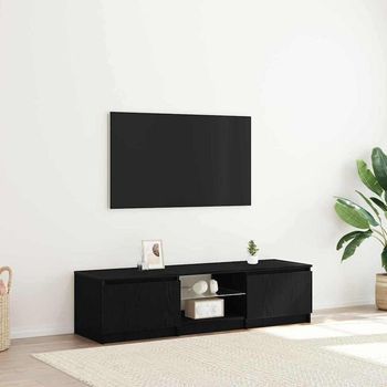 Vidaxl Gabinete De Tv 140 X 38,5 X 36 Cm Roble Negro