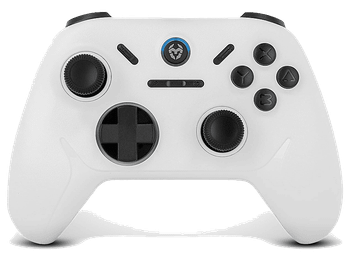 Mando Nintendo Switch - Krom Kadoer, Para 1 y 2, PC, iOS Android, Inalámbrico, Blanco