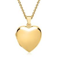 cadena medallon corazon grande chapado en oro
