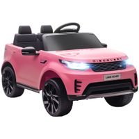 aiyaplay coche electrico para ninos licencia land rover con faros led claxon y control remoto 105x685x58 cm rosa