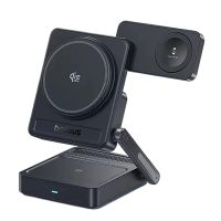 baseus picogo af21 3-en-1 qi22 soporte cargador inalambrico magnetico de 25w carga inalambrica rapida para telefonos in