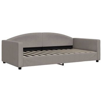 Sofá Cama Sin Colchón Tela Gris Taupe 100x200 Cm Vidaxl