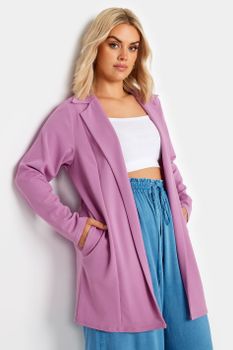 Yours Blazer Largo Malva, Mujer Curvy Y Tallas Grandes, Yours