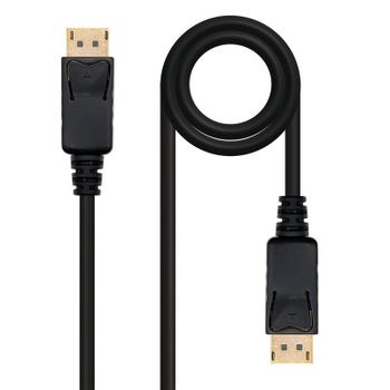 Cable DisplayPort Nanocable 10.15.2300 0.5m 1.2 4K 20 Pines Macho-Macho Negro