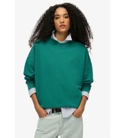 superdry para mujer w2012298a sudadera essential logo oversized crew verde xl casual poliester manga larga
