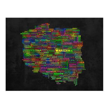 Papel Pintado 3d - Mapa De Polonia (350x270 Cm)