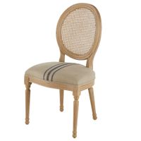 silla de comedor con respaldo de mimbre