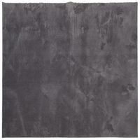 alfombra de pelo corto suave lavable huarte antracita 160x160cm vidaxl