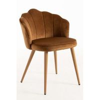 silla blume terciopelo - marron claro