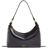 lancel bandolera origami bolso hobo baby con cremallera cuero negro para mujer
