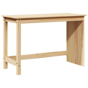 Escritorio Marrón 112 X 50 X 75 Cm Madera De Pino Macizo Vidaxl