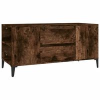 mueble de tv madera contrachapada roble ahumado 102x445x50 cm vidaxl