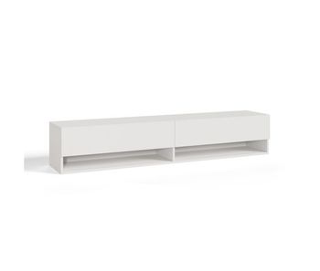 Mueble tv de pared halmstad 2 puertas 160x31x30 cm - blanco [en.casa]