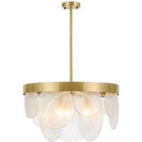 lampara de techo discos cristal - lampara colgante de diseno - luna dorado