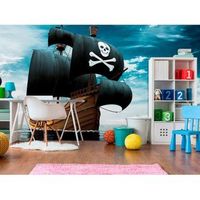 fotomural vinilo infantil barco pirata realista 400 x 300 cm