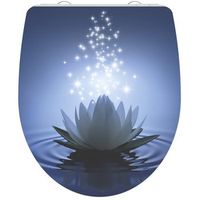 asiento de wc duroplast con brillo y cierre suave water lily schutte