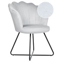 sillon con asiento redondo respaldo de concha diseno vintage tapizado de terciopelo gris lovelock