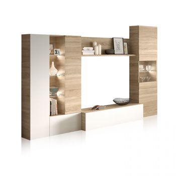Salón Essential Blanco - Roble 260 X 185 X 42cm Cm