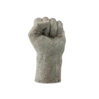 estatuilla mano  en poliresina gris alt16