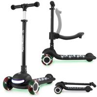 patinete infantil 3 en 1 hypermotion lumi con luces led y asiento ajustable