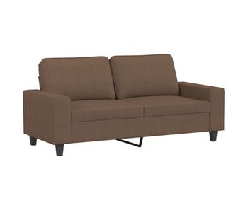 Vidaxl sofá de 2 plazas de tela marrón 140 cm